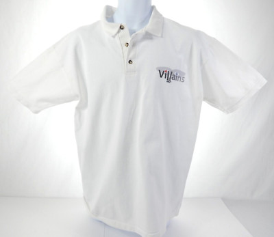 THE VILLAINS Vtg 1980s Ska Band Polo Golf Pullover Shirt LRG COMMODORE BALLROOM