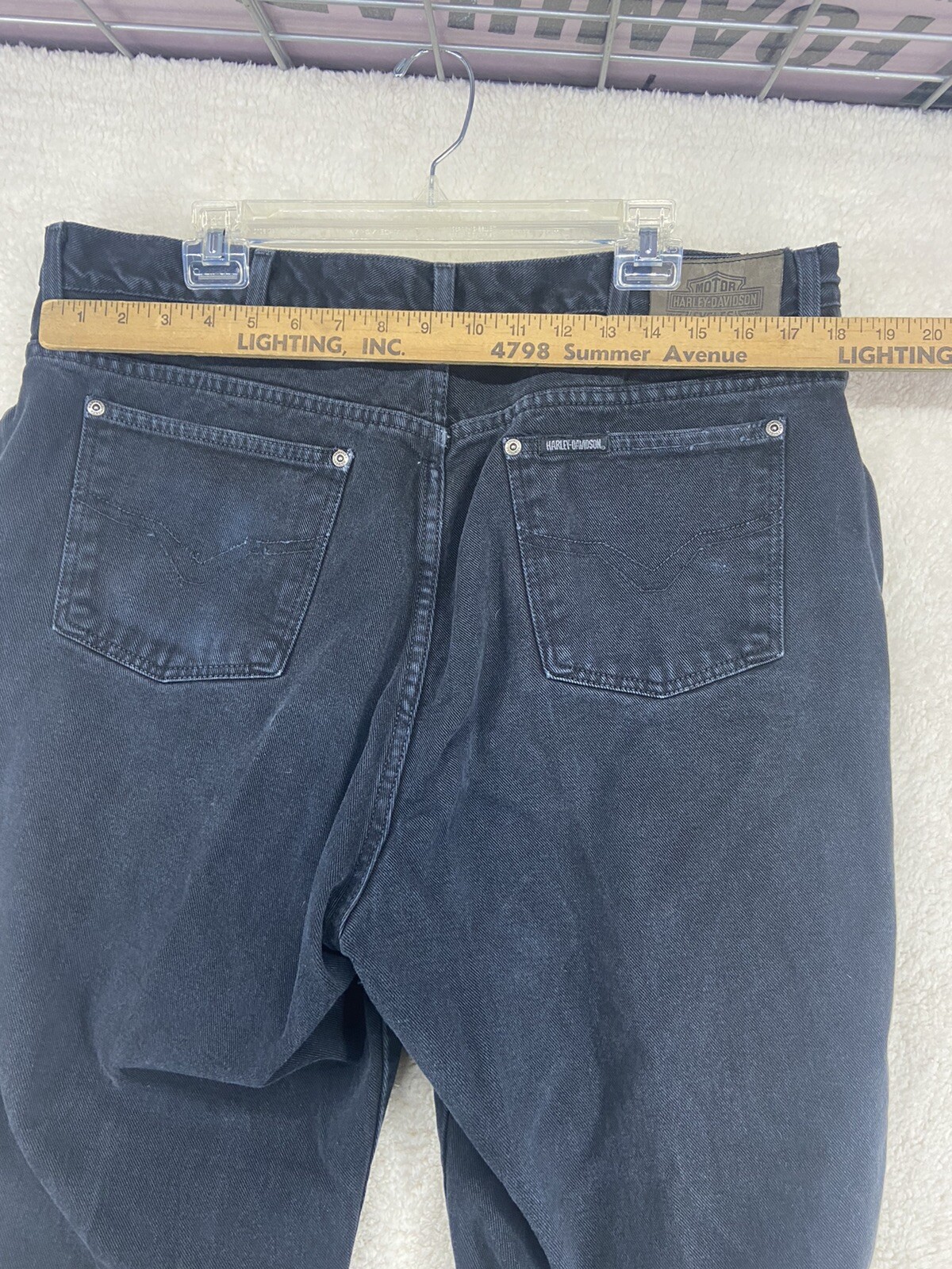 HarleyDavidson Jeans Men's Bootcut Black Washed Deni… Gem