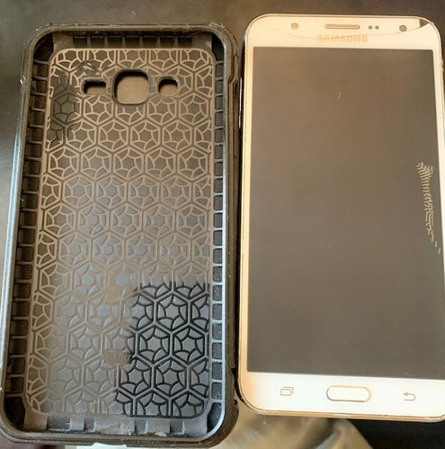 Samsung Galaxy J7 White Smartphone Good Working Condition Factory Reset AS IS - Picture 4 of 5