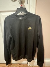 Nike Team Fleece Pullover Crew Neck Black Mens Small