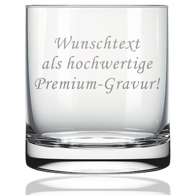 Whiskyglas Trinkglas mit Gravur Wunschtext personalisiert Glas Geschenk graviert
