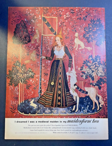 1960 Magazine Publicité Soutiens-gorge Maidenform Medievel Fantasy - Photo 1 sur 2