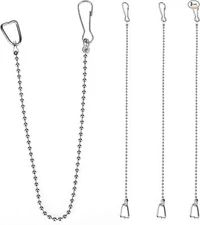 Toilet Flapper Chain 9.8inch, 3PCS Stainless Steel Universal Toilet Bowl Chain R