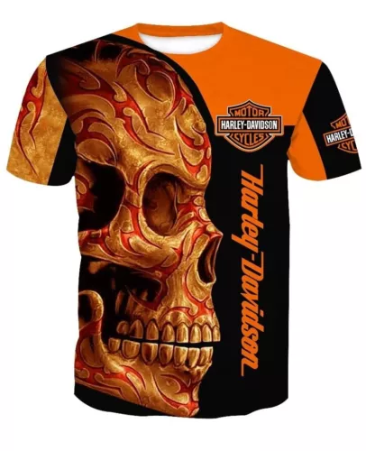 Harley Davidson Motorrad Motor Motorrad Motiv Streetwear T-Shirt Sports Kurzarm - Bild 24 von 36
