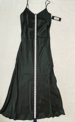NWT $248 Guess Marciano Dani Slip Dress In Chenille Green - Strappy Sexy Silky - Picture 3 of 8