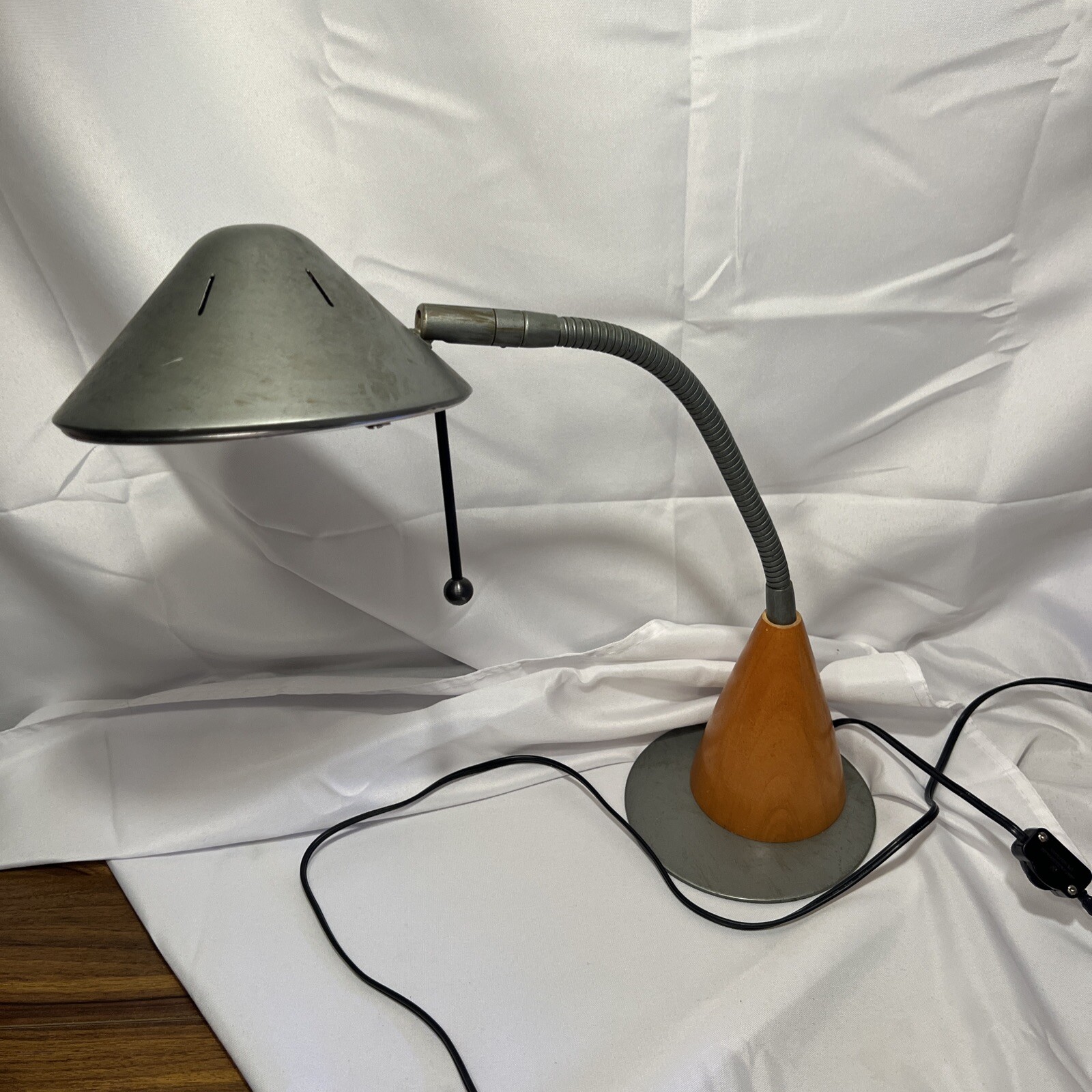 Vintage Post Modern MCM Memphis UFO Kovacs 80s Halogen Reading Desk Lamp,WORKS!