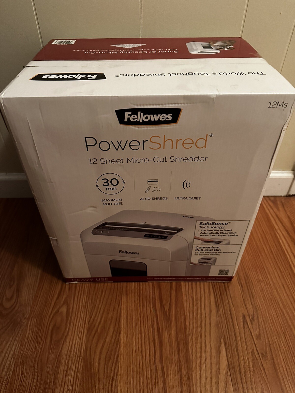 Fellowes 4630001 Microshred 12 Sheet Micro-Cut Paper Shredder - White