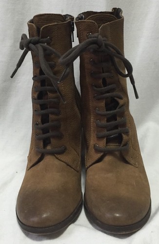 Boutique 9 Dustan halbhohe Plateau-Schnürstiefel Leder Reißverschluss Damen 6 Steampunk - Bild 2 von 6