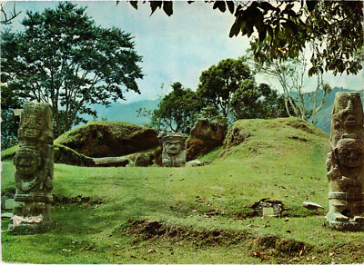 PC COLOMBIA, SAN AUGUSTIN, ESCUULTURA INDIGENA, Modern Postcard (b60077)
