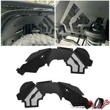 Solid Aluminum Front Inner Fender Liner Flares For 2007-2018 Jeep Wrangler JK