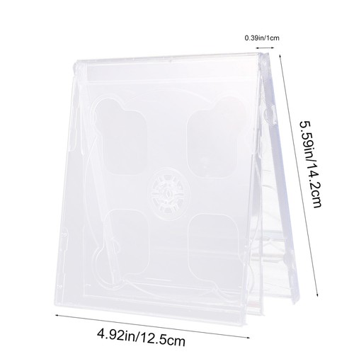 5 Pcs Clear CD Case Jewel Holder Cases for Compact Discs Transparent - Afbeelding 10 van 12