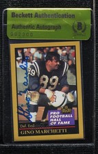 BAS 1991 Enor Pro Football Hall of Fame Gino Marchetti #92 Authentic HOF ur8