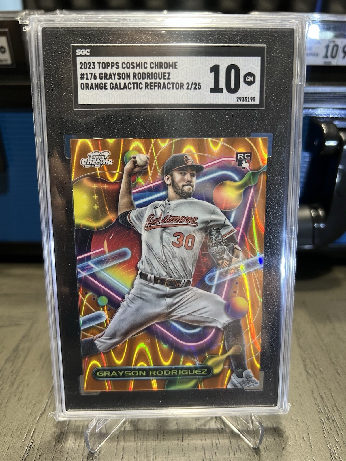 2023 Topps Cosmic Chrome Grayson Rodriguez Orange Galactic Refractor /25  #176