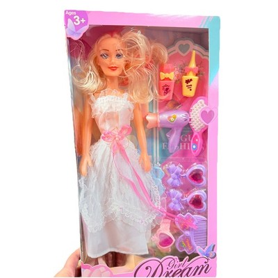 Dream Girl Puppen Spielset Haarstyling mit Zubehör
