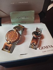 Matching His & Hers Geneva Watches Original Box. Both Work & Have New Batteries