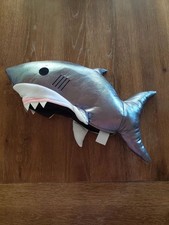 Spirit Halloween Shark Kid's Costume Headpiece Hat Metallic Silver Jaws