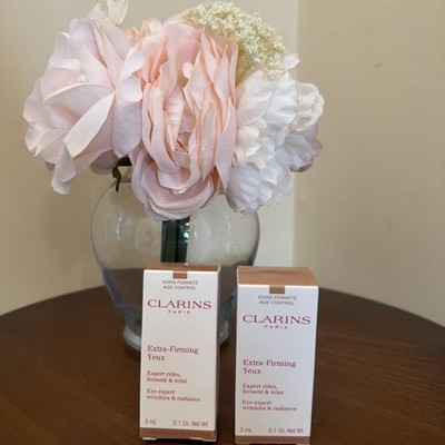 2 Clarins Extra Firming Yeux Eye Expert Wrinkles Radiance 3ml Each NIB Sample