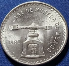 A Vintage Gem Uncirculated 1980 Casa De Moneda Mexico 1oz Onza Plata Pura Coin