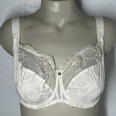 Empreinte Chantilly Underwire Unpadded Bra 32G Lilly Rose Beige Floral Lace