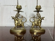 Ancienne, Paire De Bougeoir En Bronze 19ème