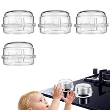 4 Pack Gas Stove Knob Covers   Heat-Resistant Baby Proof Stove Knob Locks wit...