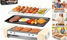  Elektrische Hot Dog Roller Maschine, 3 in 1 Indoor Grill Beige 44,5" L x 24" B x 13" H