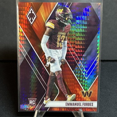 Emmanuel Forbes Washington Commanders 2023 Panini Phoenix SN,RC Fire Burst #/340