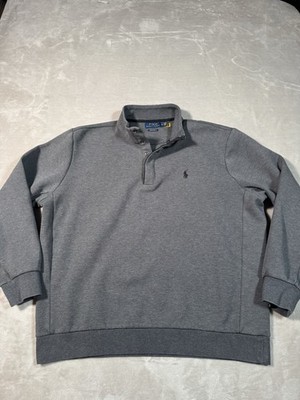 Polo Ralph Lauren Snap Fleece Size XL Gray Preformance Pullover