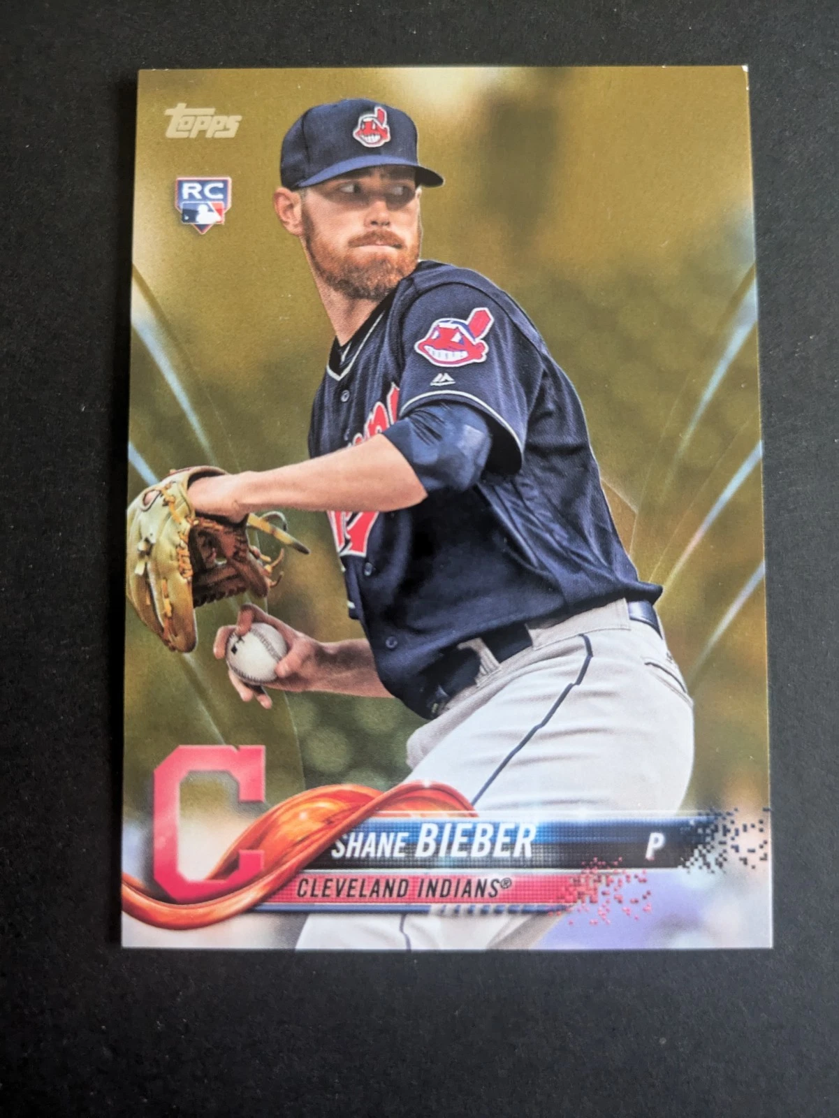 2018 Topps Update Gold Shane Bieber RC #US198 Cleveland Indians /2018
