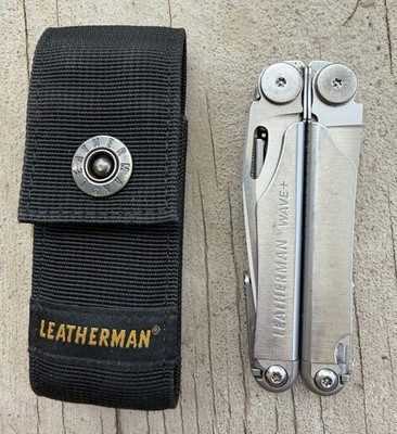 LEATHERMAN WAVE PLUS + STAINLESS STEEL MULTI-TOOL W/NYLON SHEATH, EXCELLENT!