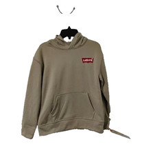 NEW KIDS BOYS LEVIS BROWN HOODIE SWEATSHIRT SIZE M