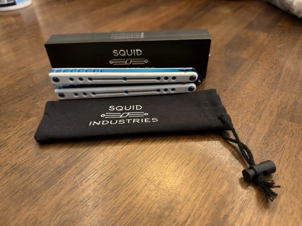 RARE! Squid Industries Sapphire Nautilus V2 Balisong Trainer(NOT SHARP) - Image 2 of 4