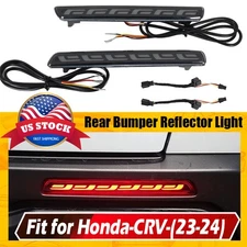 Left & Right For Honda CR-V CRV 2023-24 Rear Bumper Reflector Turn Signal Lights