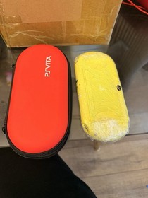 Sony PS Vita PCH-2000 Slim Yellow White Modded Handheld Console Case Charger