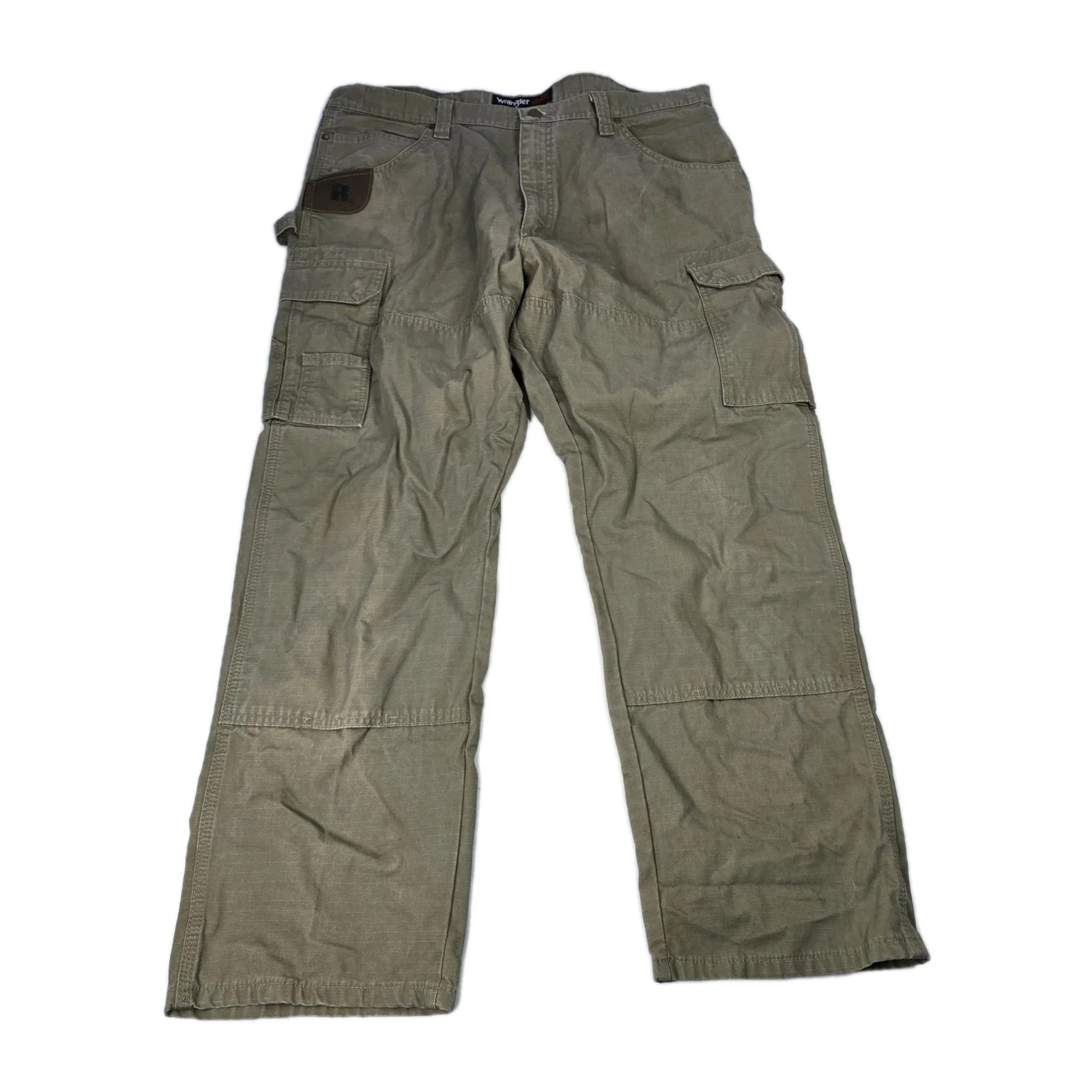 Wrangler Riggs Workwear Cargo Pants Mens 40x30 Ripstop Double Knee 3W060BR