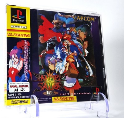 Vampire Savior EX + SPINE CARD OBI Playstation 1 PS1 Darkstalkers 3 Japan Import