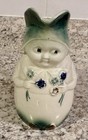 Blue Ridge Southern Pottery Green Betsy Pitcher/Jug Dutch Girl 8.5” sm chip Rare