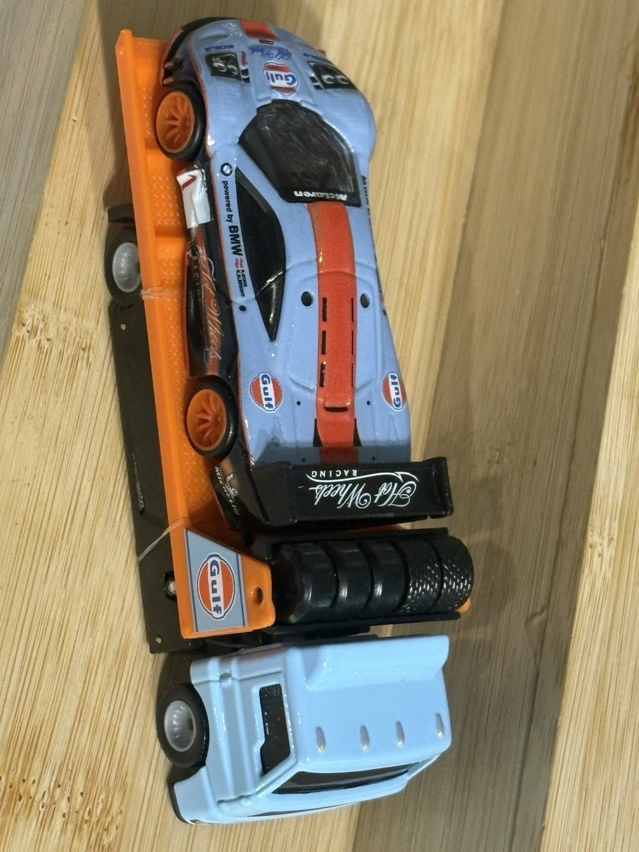 Hot Wheels 1997 McLaren F1 GTR W/ HAULER Loose Premium GULF MINT