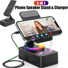 Wireless Desktop Bluetooth Speaker Universal Mobile Phone Holder 360 Degree