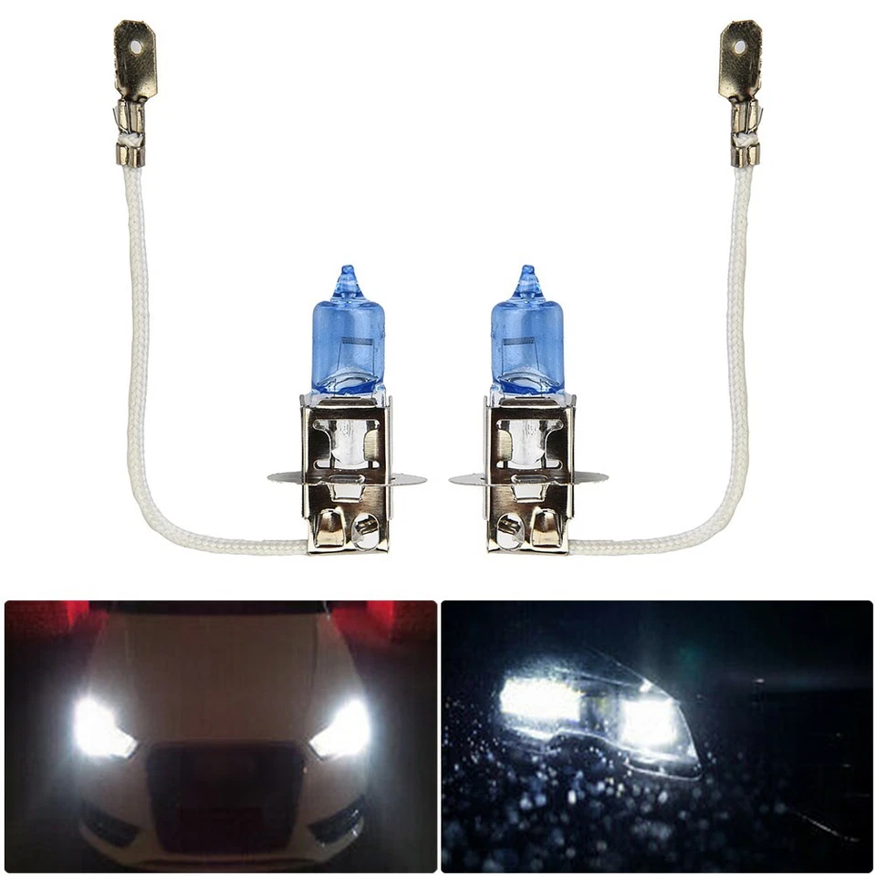 Fog Light Car Bulb 100W 12v 453 Socket H3 Halogen Headlight Set Spotlight - Image 4 of 4