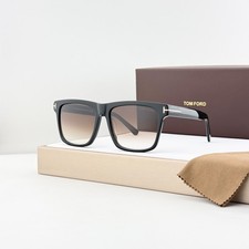 Tom Ford Buckley FT0906 Black Sunglasses Brown Gradient Lens 58-17-145