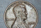 1937 No Mint Mark Wheat Penny Scarce — photo 1