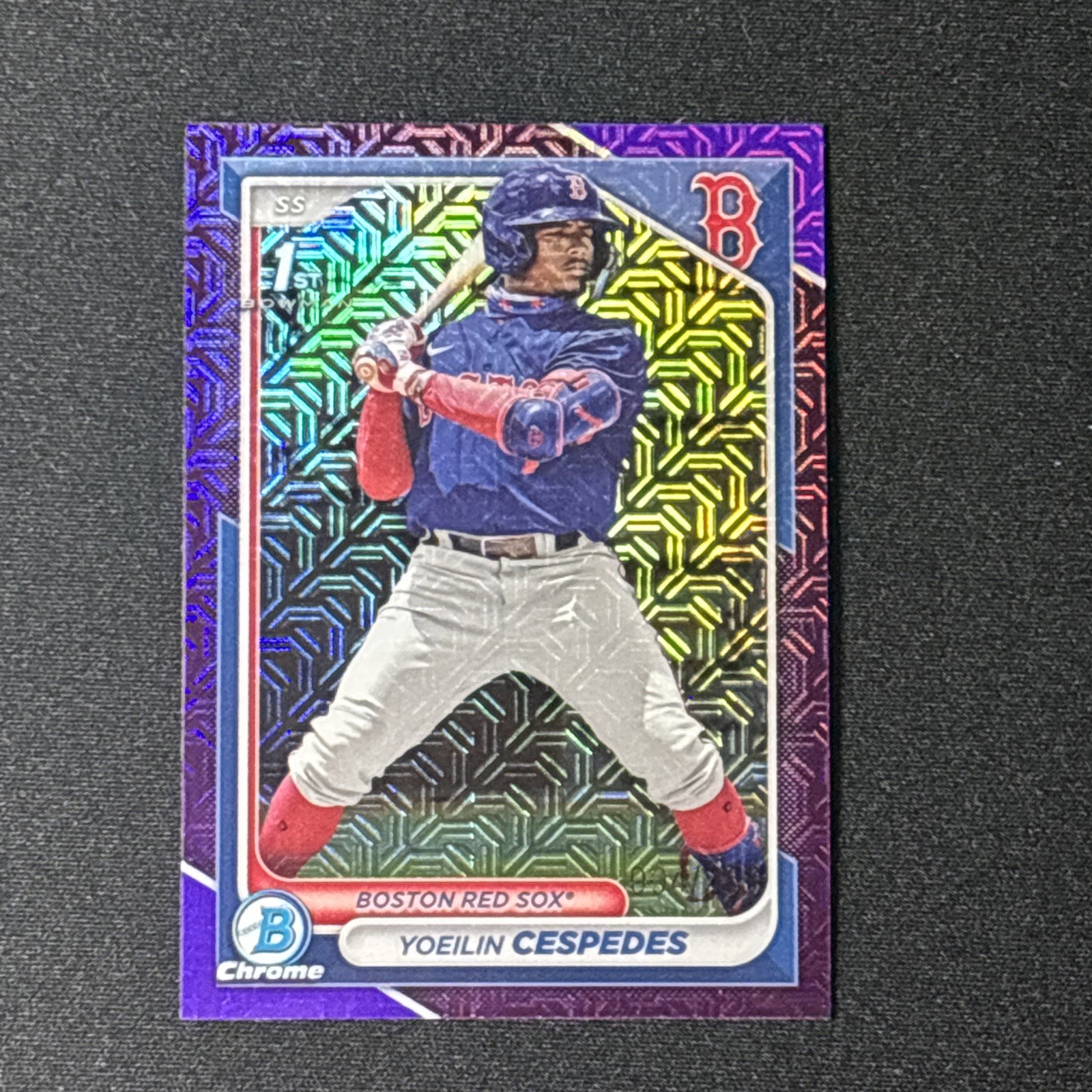 2024 Bowman Chrome 1st Yoeilin Cespedes /250 Purple Mojo Refractor