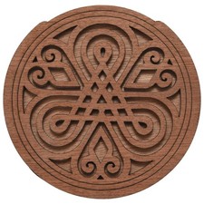 Guitar Wooden Soundhole Sound Hole Cover  Feedback Buffer Mahogany Wood for2794