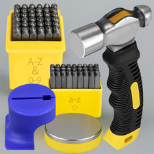 YARDD 64 PCS Metal Stamping Kit - Metal Stamps for Jewelry Making Letter Punch S