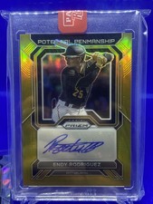 2023 Prizm Baseball Potential Penmanship Gold /10 AUTO Endy Rodriguez RC #PP-ER