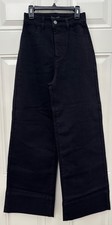 NWT Universal Standard Midnight Black Wide-Leg Jeans High Rise Women's 0 XS 
