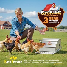 Automatic Chicken Feeders Treadle Operated, Spill Proof Poultry Feeder 25 lb