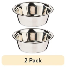 (2 pack) Stainless Steel Dog Bowl, Large