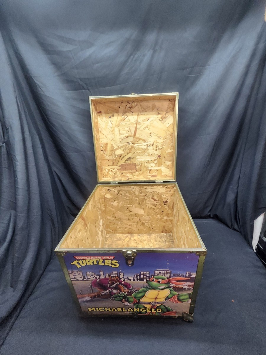 TMNT Teenage Mutant Ninja Turtles Storage Box Wood Toy Chest Trunk